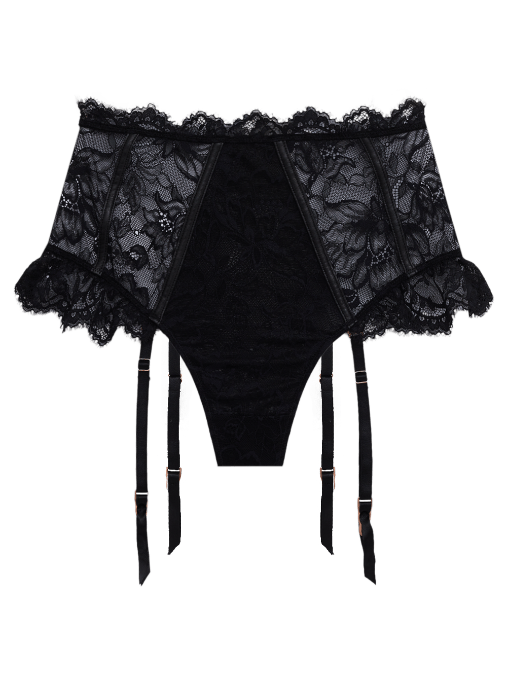 Calcinha Hot Pant Fio Renda Burn Preto
