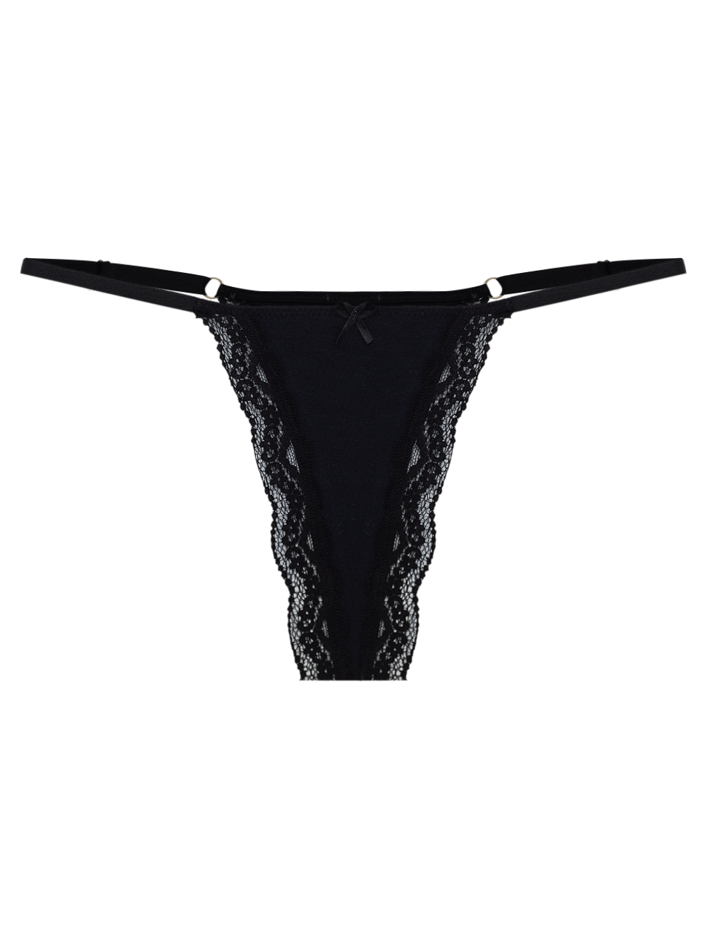 Calcinha Fio String Algodão Pop Colors Preto