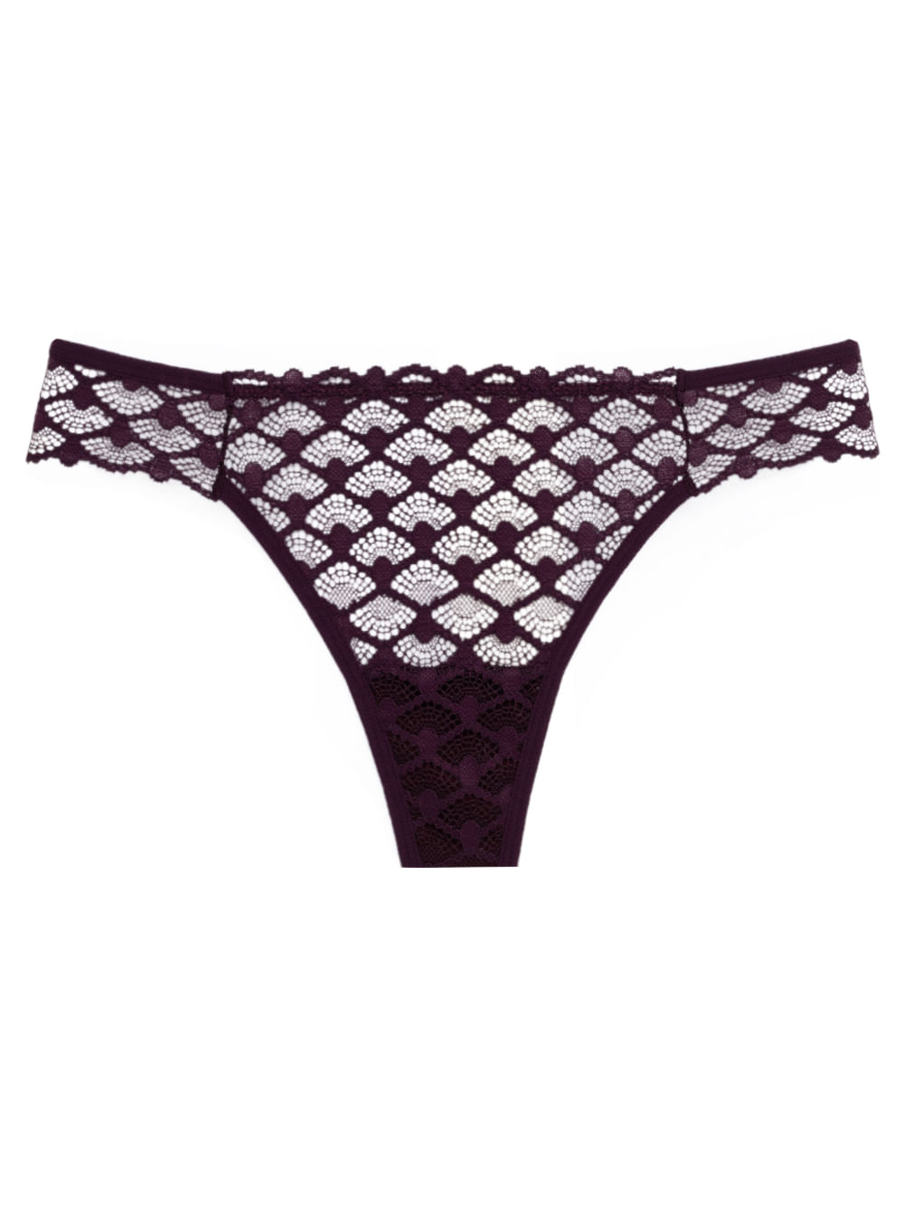 Calcinha Fio Biquíni Renda Florence Roxo Potente