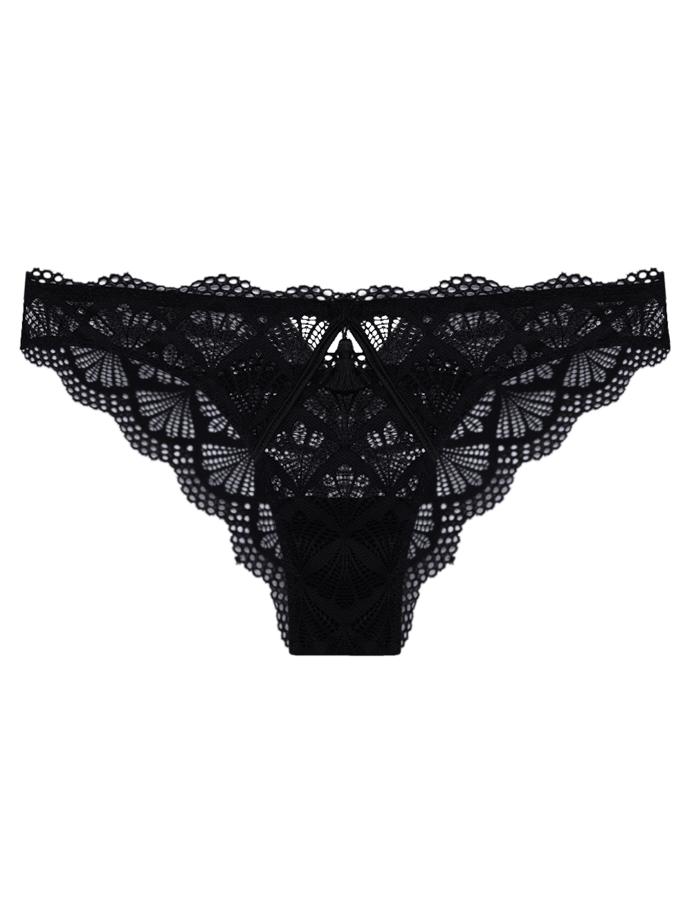 Calcinha Biquíni Renda Cirque Preto