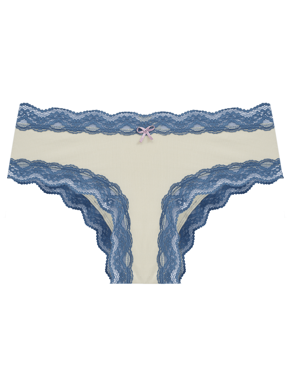 Calcinha Boyshort Microfibra Renda Pop Colors Creme