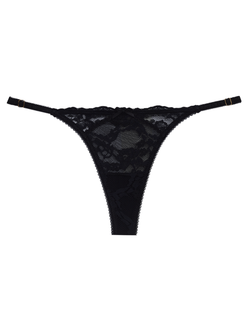 Calcinha Fio String Renda Poesie Preto