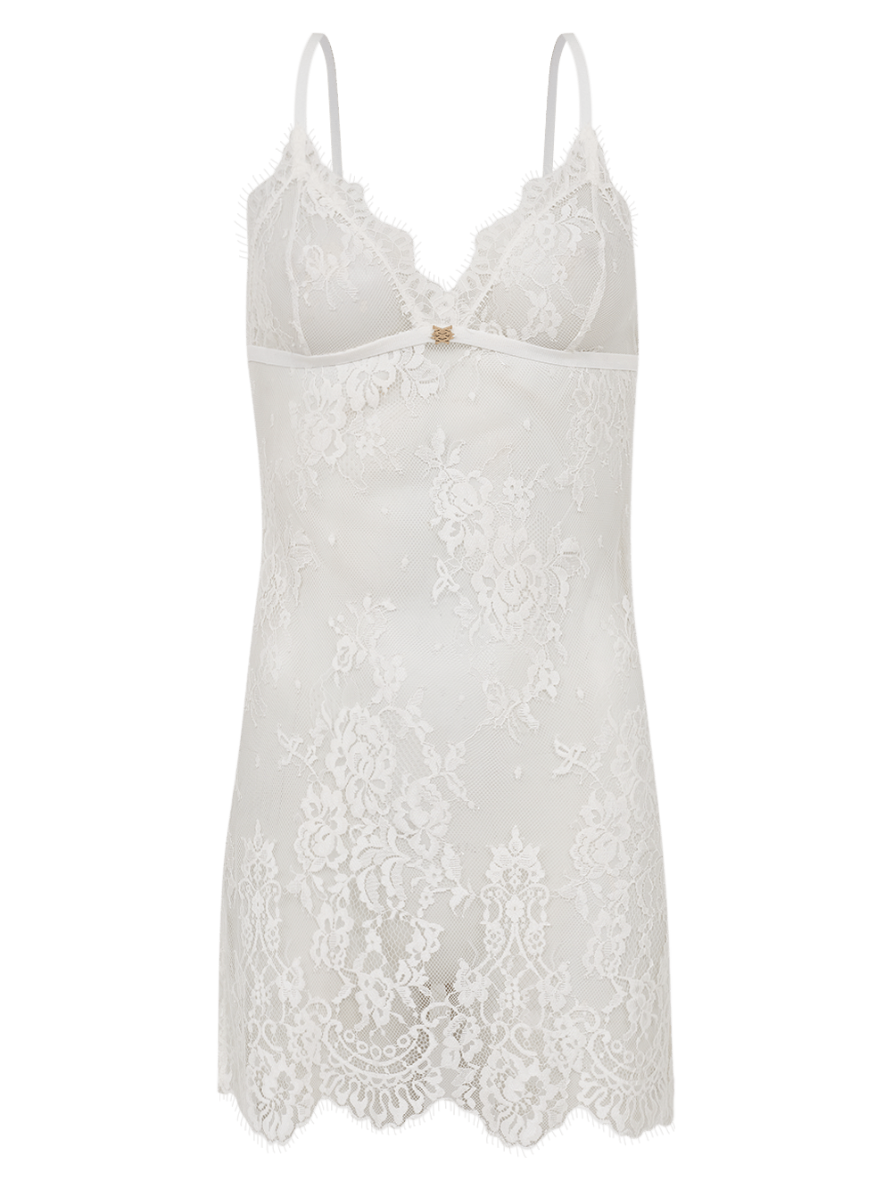 Camisola Curta Sem Manga Renda After Party Off White